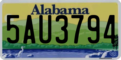 AL license plate 5AU3794