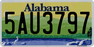 AL license plate 5AU3797