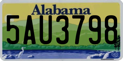 AL license plate 5AU3798