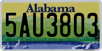 AL license plate 5AU3803