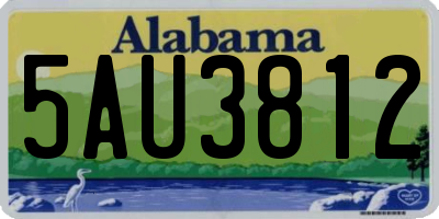 AL license plate 5AU3812