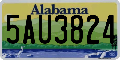 AL license plate 5AU3824