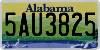 AL license plate 5AU3825