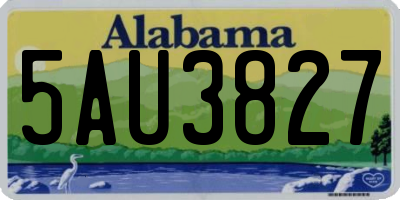AL license plate 5AU3827
