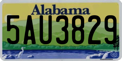 AL license plate 5AU3829