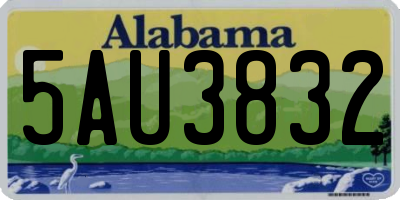 AL license plate 5AU3832