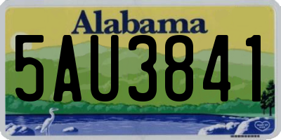 AL license plate 5AU3841