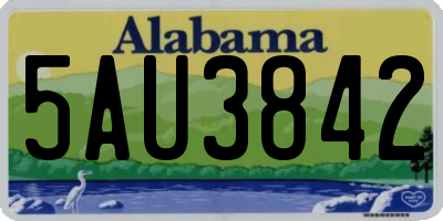 AL license plate 5AU3842