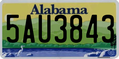 AL license plate 5AU3843