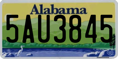 AL license plate 5AU3845