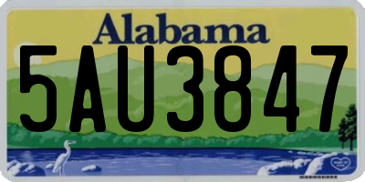 AL license plate 5AU3847