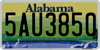 AL license plate 5AU3850