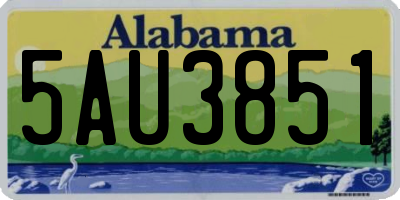 AL license plate 5AU3851