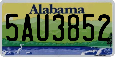 AL license plate 5AU3852