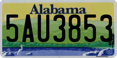AL license plate 5AU3853