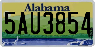 AL license plate 5AU3854