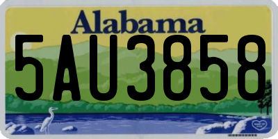 AL license plate 5AU3858