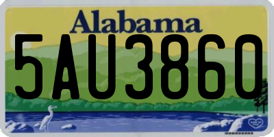 AL license plate 5AU3860