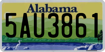 AL license plate 5AU3861