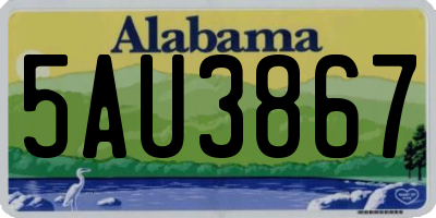 AL license plate 5AU3867