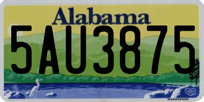 AL license plate 5AU3875