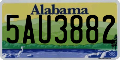 AL license plate 5AU3882