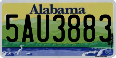 AL license plate 5AU3883