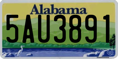 AL license plate 5AU3891