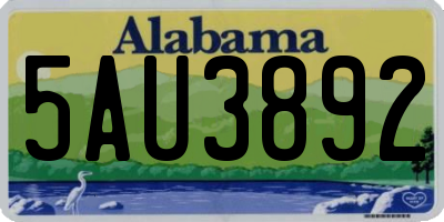 AL license plate 5AU3892