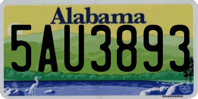 AL license plate 5AU3893