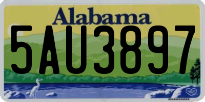 AL license plate 5AU3897