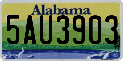 AL license plate 5AU3903