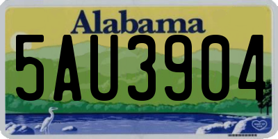 AL license plate 5AU3904