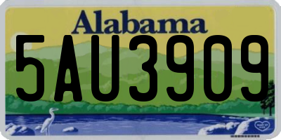 AL license plate 5AU3909
