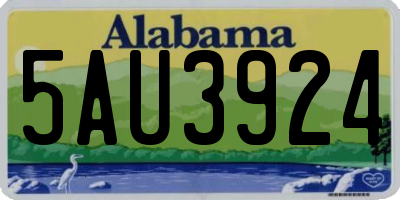 AL license plate 5AU3924