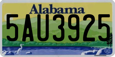 AL license plate 5AU3925