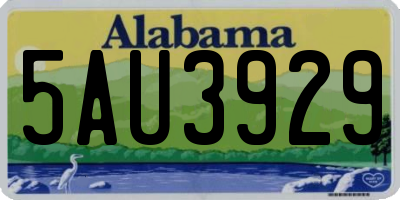 AL license plate 5AU3929
