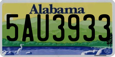 AL license plate 5AU3933