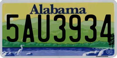 AL license plate 5AU3934