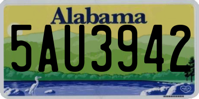 AL license plate 5AU3942