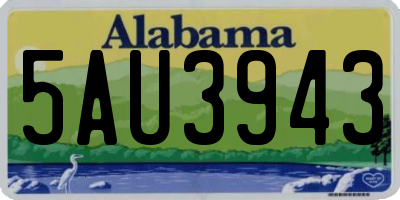 AL license plate 5AU3943