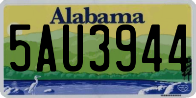 AL license plate 5AU3944