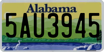 AL license plate 5AU3945