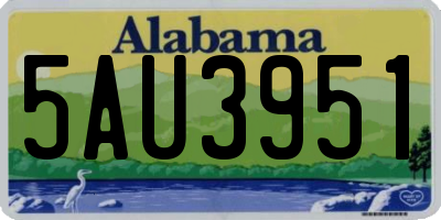 AL license plate 5AU3951