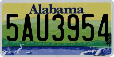 AL license plate 5AU3954