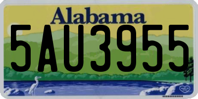 AL license plate 5AU3955