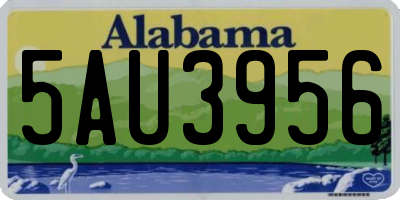 AL license plate 5AU3956