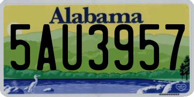 AL license plate 5AU3957