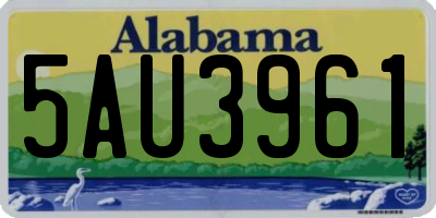 AL license plate 5AU3961