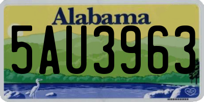 AL license plate 5AU3963